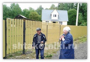 Фото забора штакетник RAL 1014 бежевый в Тюмени